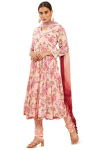 Soch Women Pink Printed Crepe Kurta Set