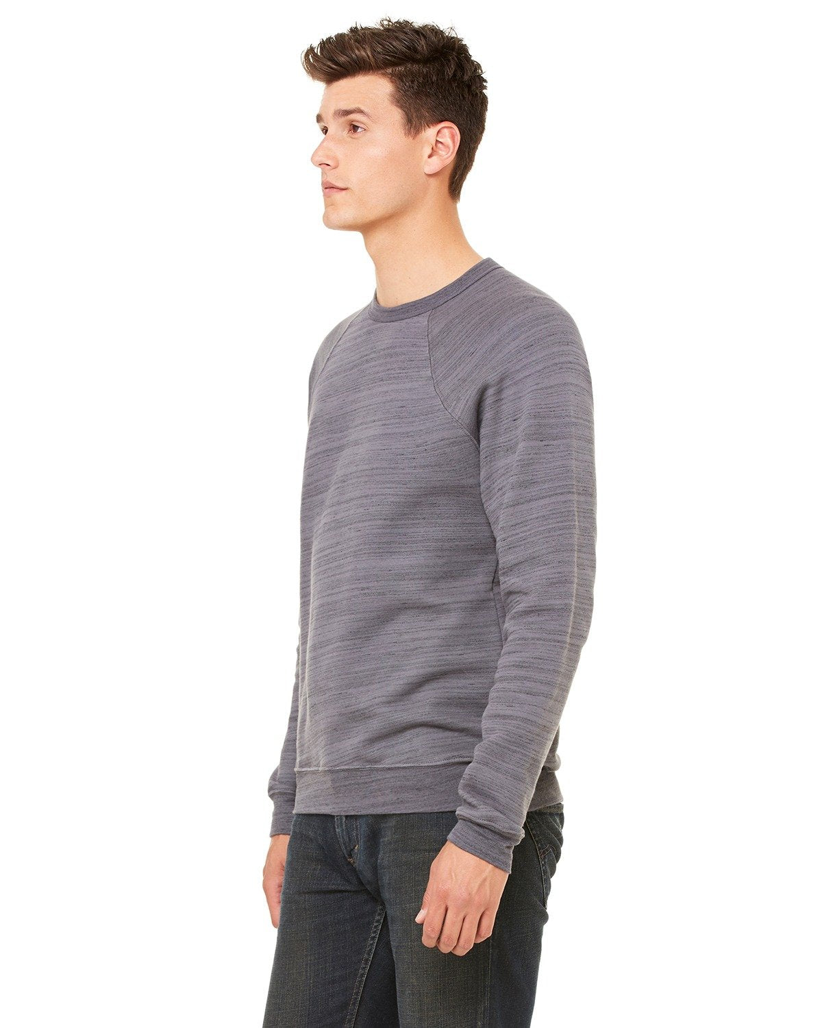 Unisex Sponge Fleece crewneck Sweatshirt - DK gRY MRBLE FLc - M(D0102H7W1KJ)