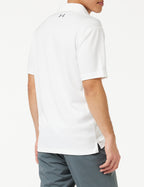 Under Armour Men's Tech Golf Polo, White (100)/Graphite, Large Tall
