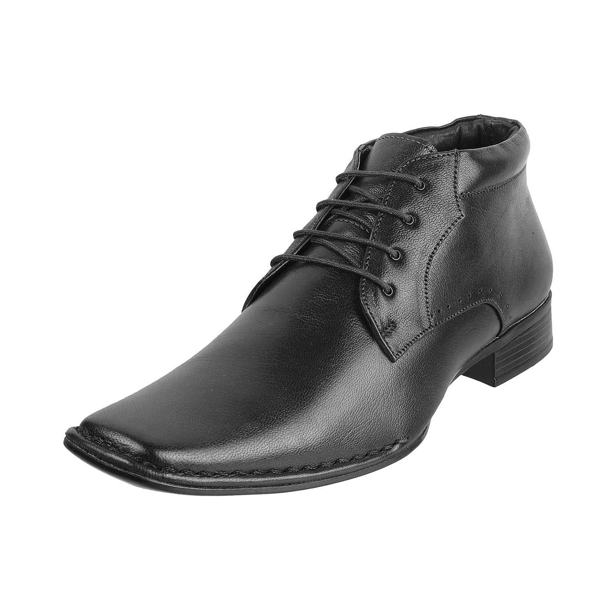 Mochi Mens Leather Black Laceup Shoes (Size (9 UK (43 EU)) 9-43