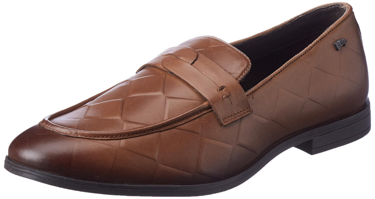 Lee Cooper Mens LC6112E Leather Formal Shoes_41 Tan 7-41