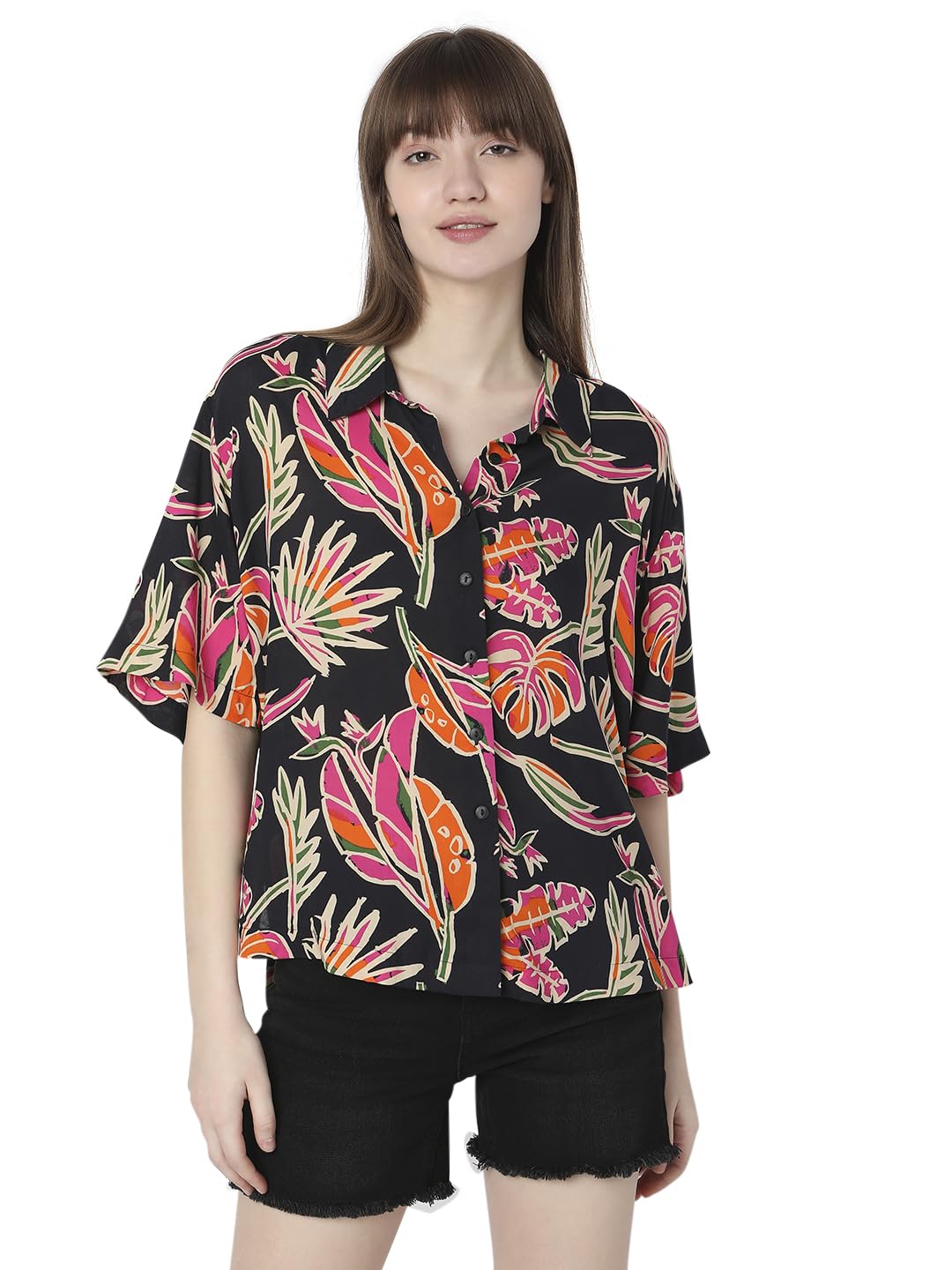 Vero Moda Regular Shirt (10292974_Scarlet Ibis_Xs)