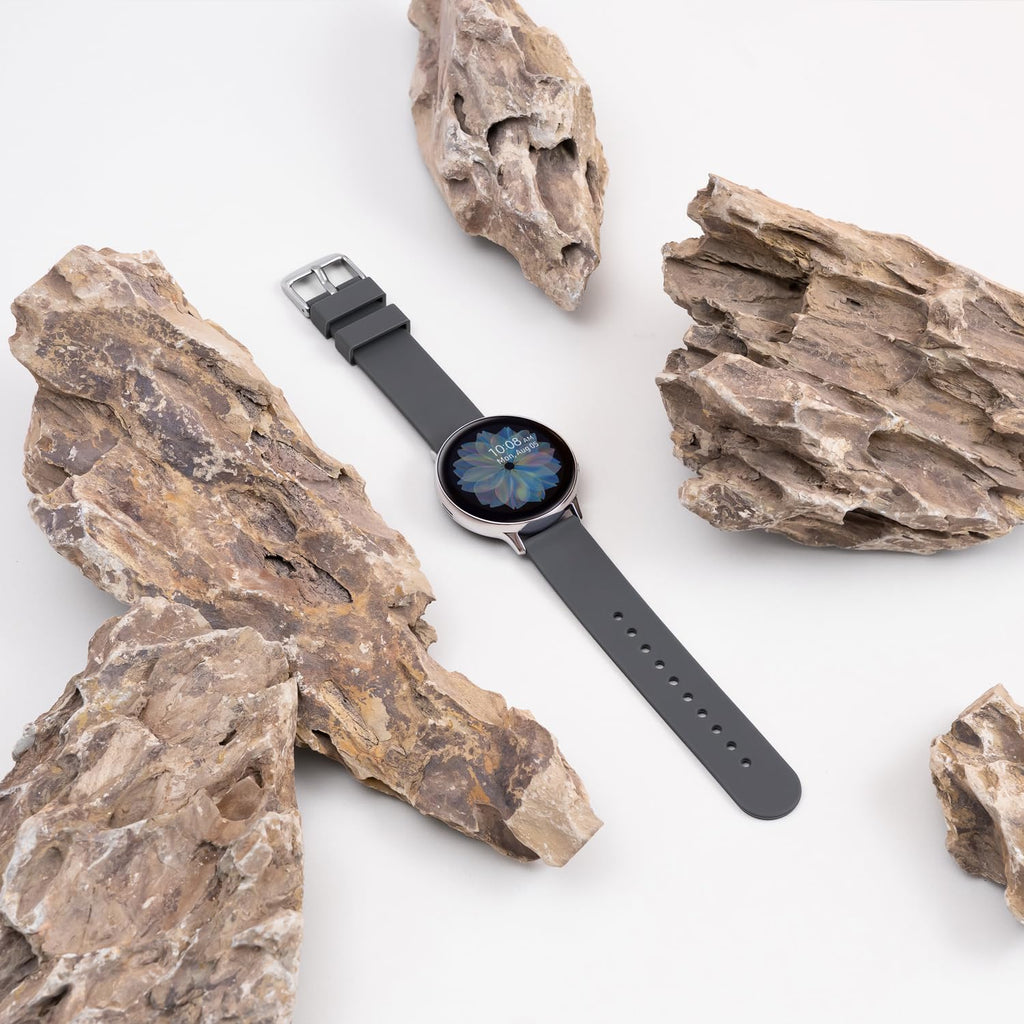 Archer Watch Straps - Soft Silicone Quick Release Watch Bands (Graphite, 16mm)