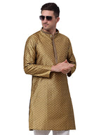 Jompers Mens Embroidered Silk Blend Kurta