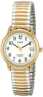 Timex Women's Easy Reader 25mm Watch - Two-Tone Case White Dial with Expansion Band