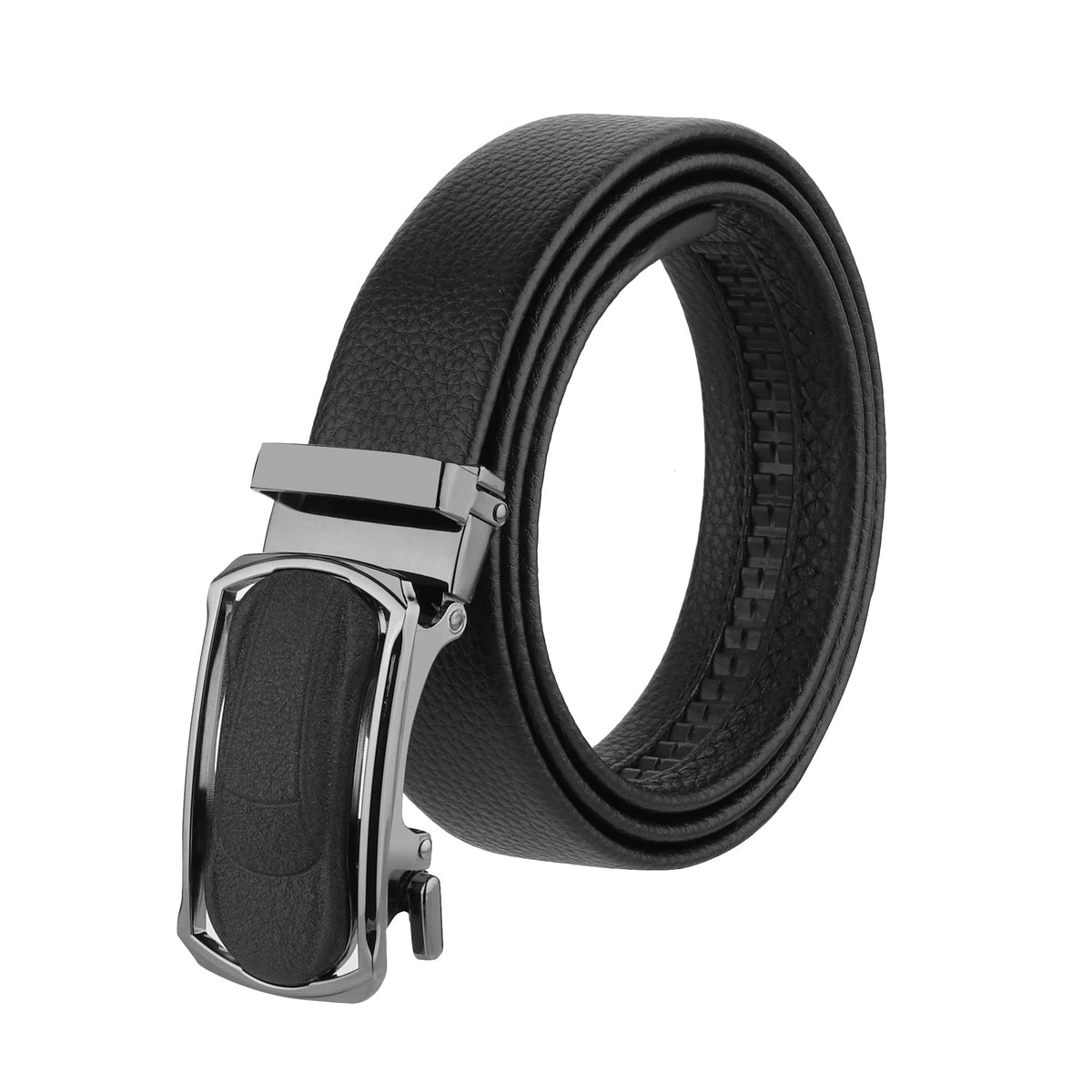 Zacharias MenS Faux Leather Belt With Autolock Buckle S114 (Black, 3Xl) (Pack Of 1) 3