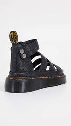 Dr. Martens Women's Clarissa II Quad Sandals, Black, 6 Medium US