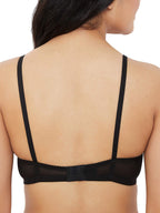Clovia Womens Net Non Padded Wire Free Full Coverage Bra Black