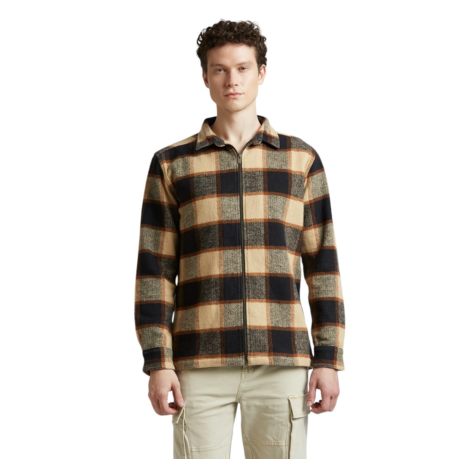 Pepe Jeans MenS Oversized Fit Shirt (Pm308908_Brown