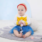 Dressy Daisy Baby Girls Cowgirls Princess Onesie Costume Romper Bodysuit Halloween Birthday Dress Up with Headband Size 3-6 Mont