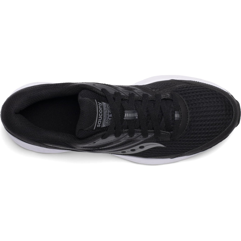 Saucony Men's Cohesion 13 Walking Shoe, Black | White, 10 W US