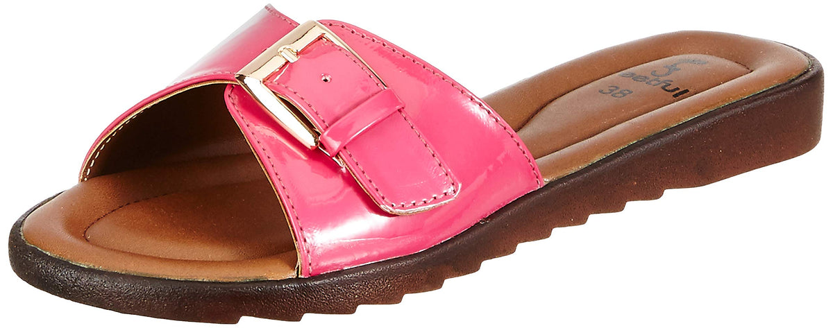 Feetful Womens Pink Fashion Slippers4 UK (57135) 4