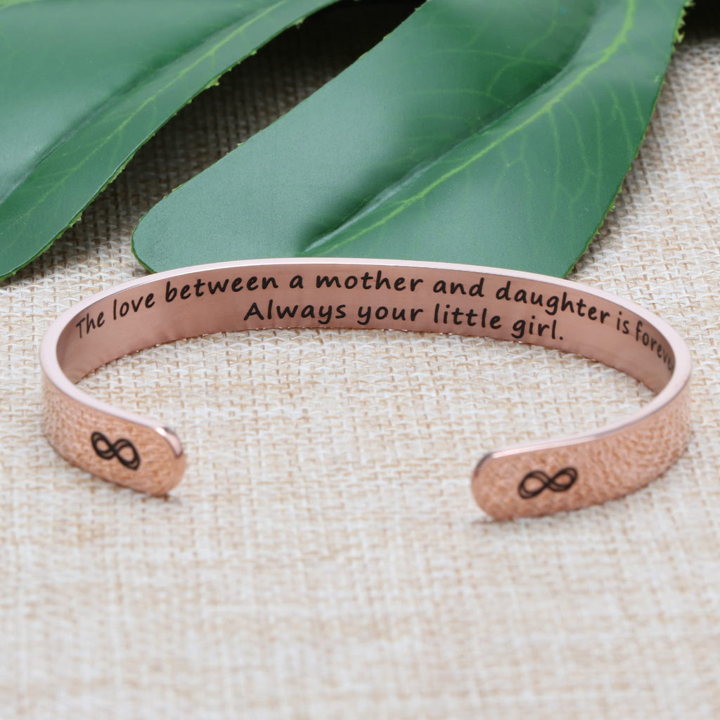 JoycuFF Gifts for Mom Mother Women Inspirational Cuff Bracelets for Christmas Birthday Stainless Steel Jewelry