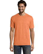 Mens garment-Dyed T-Shirt - BLAcK - S(D0102H7KMT8)