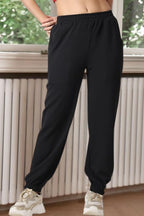 Women Casual Bright Black Solid Women Joggers