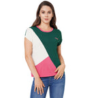 Pepe Jeans WomenS Regular Fit Colour Block T-Shirts