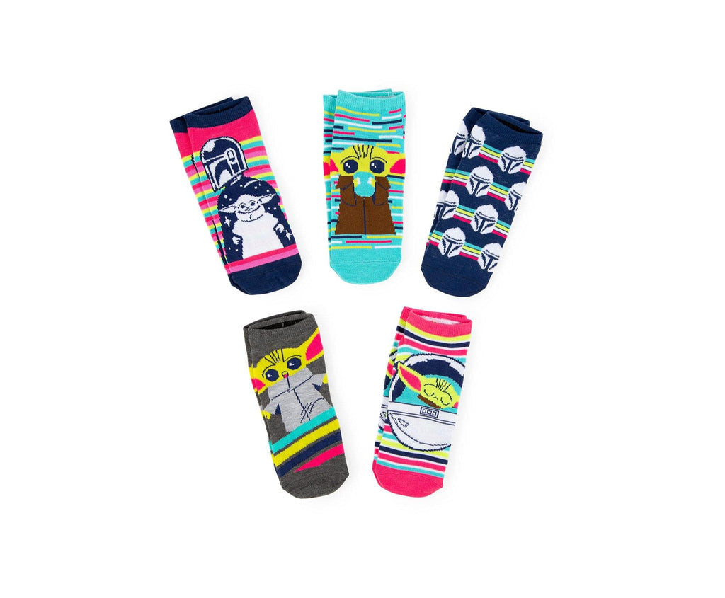 Star Wars: The Mandalorian Unisex Low-Cut Socks 5-Pair Gift Set A, Sizes 4-10