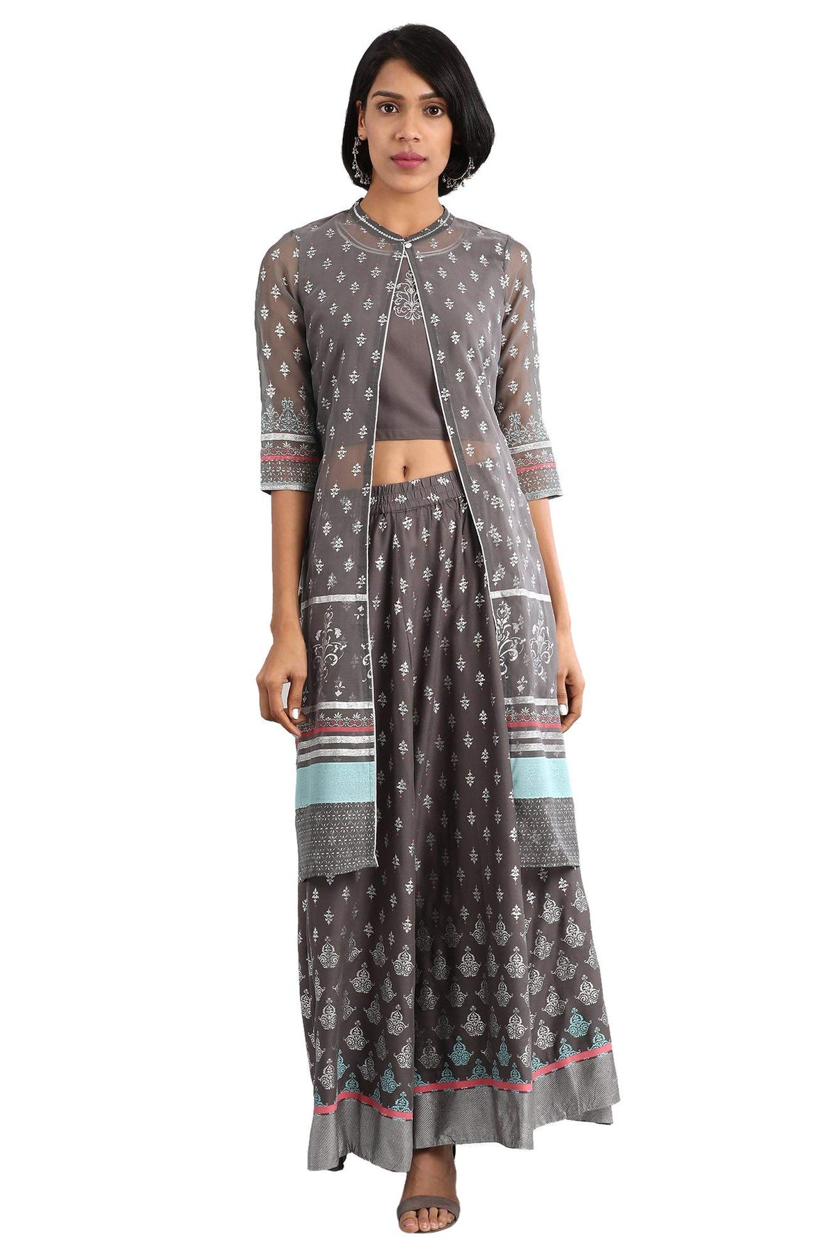 Aurelia WomenS Chiffon Salwar Suit Set (19Auas30110-501010_Grey_Xx-Large)