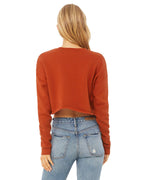 Ladies cropped Fleece crew - DEEP HEATHER - S(D0102H7WF1X)
