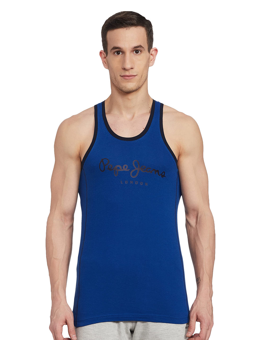 Pepe Jeans MenS Relaxed Vests (Atv03_Royal Blue Medium)