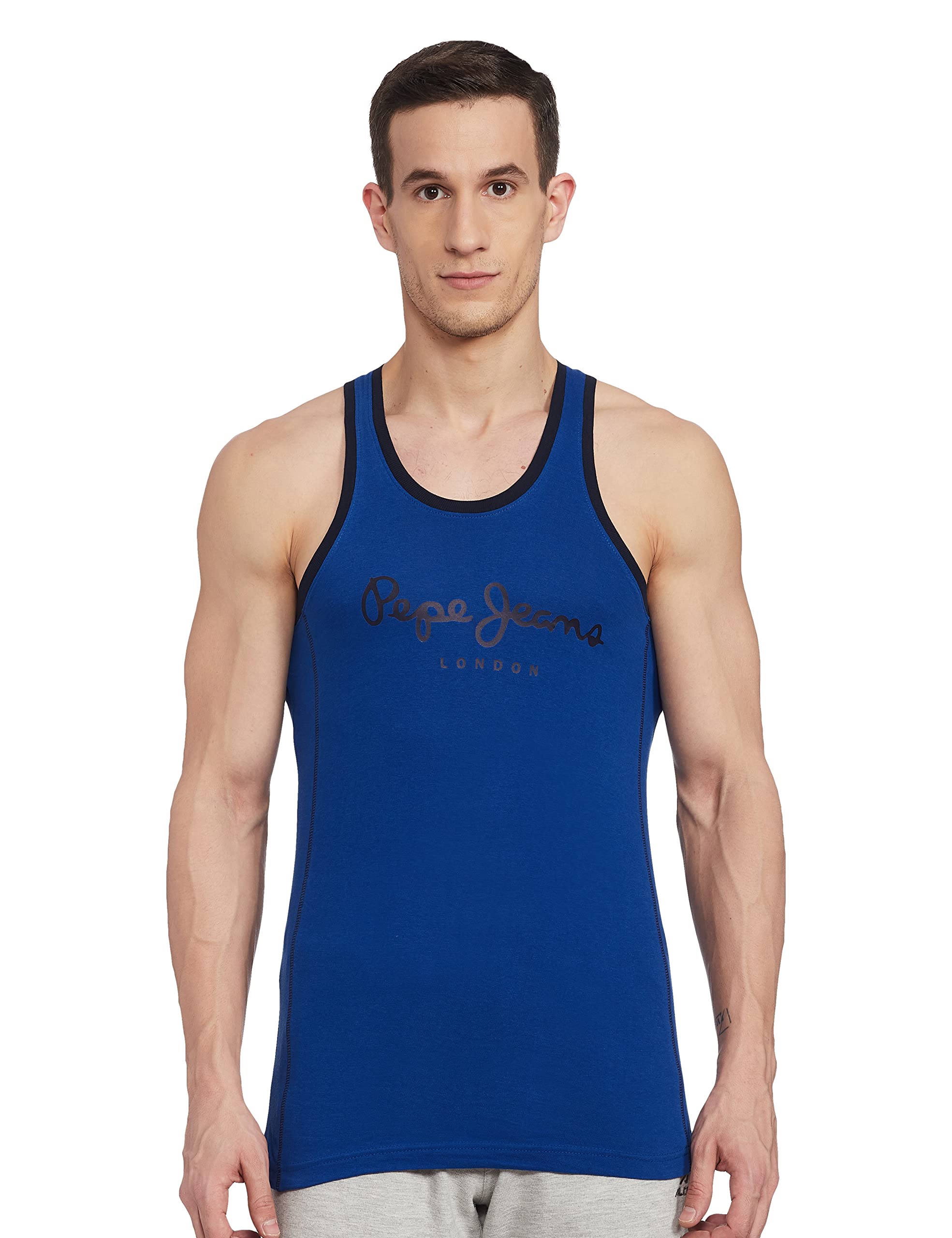 Pepe Jeans MenS Relaxed Vests (Atv03_Royal Blue Medium)