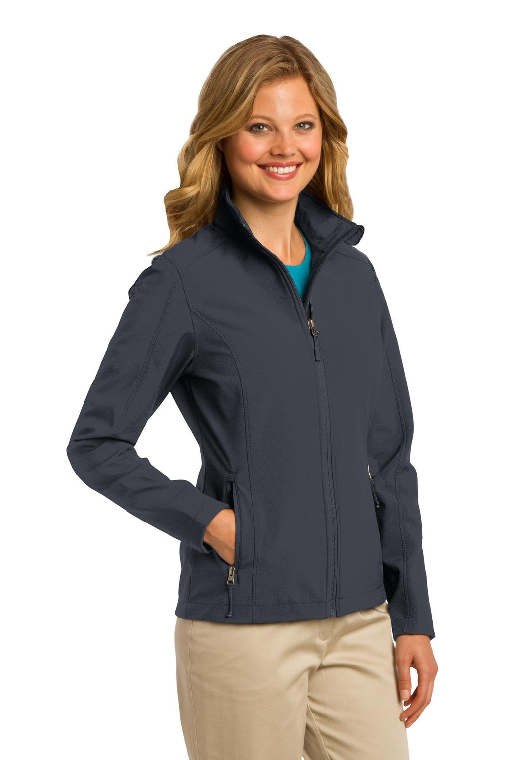 Port Authority Ladies Core Soft Shell Jacket XS Battleship Grey