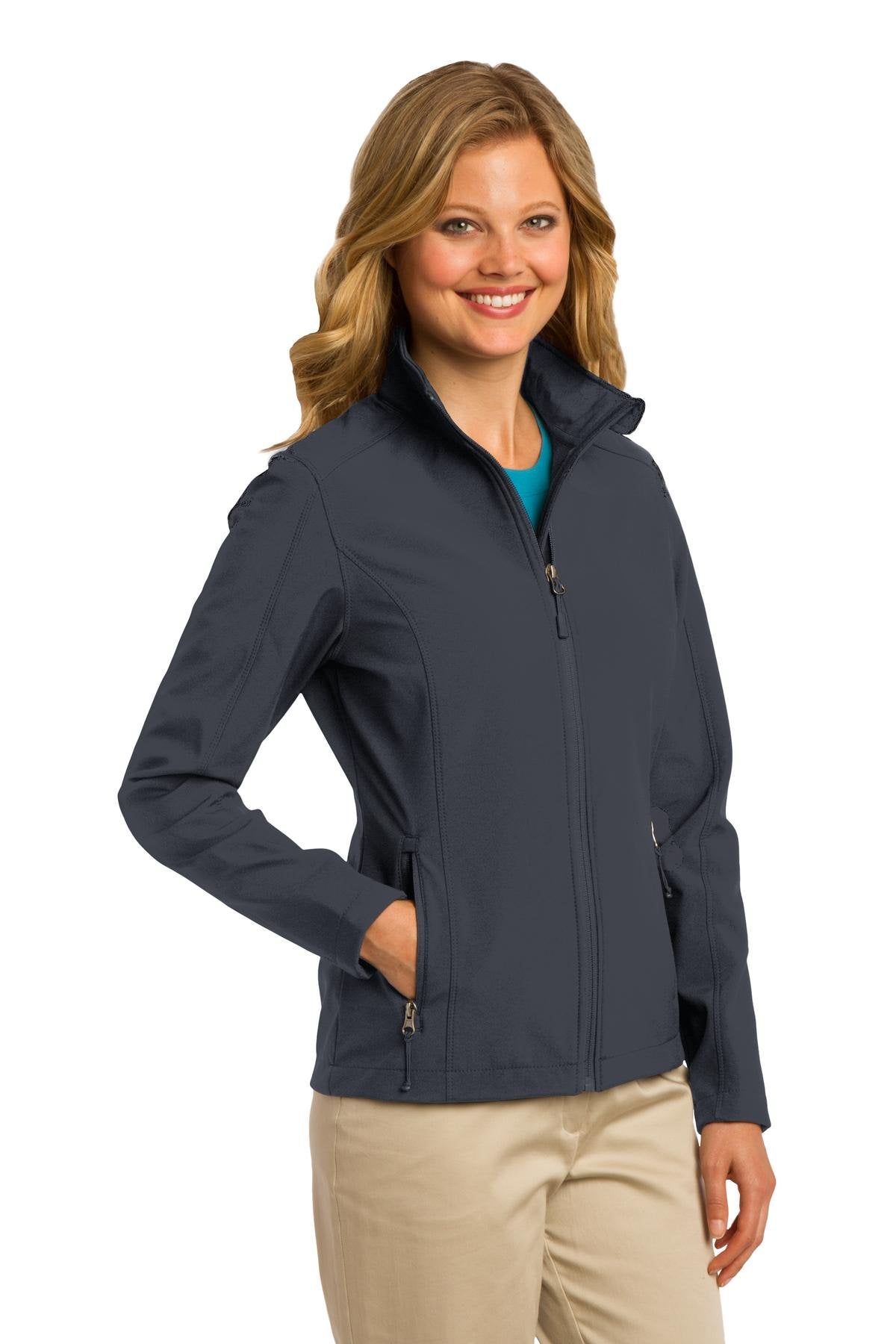 Port Authority Ladies Core Soft Shell Jacket XS Battleship Grey