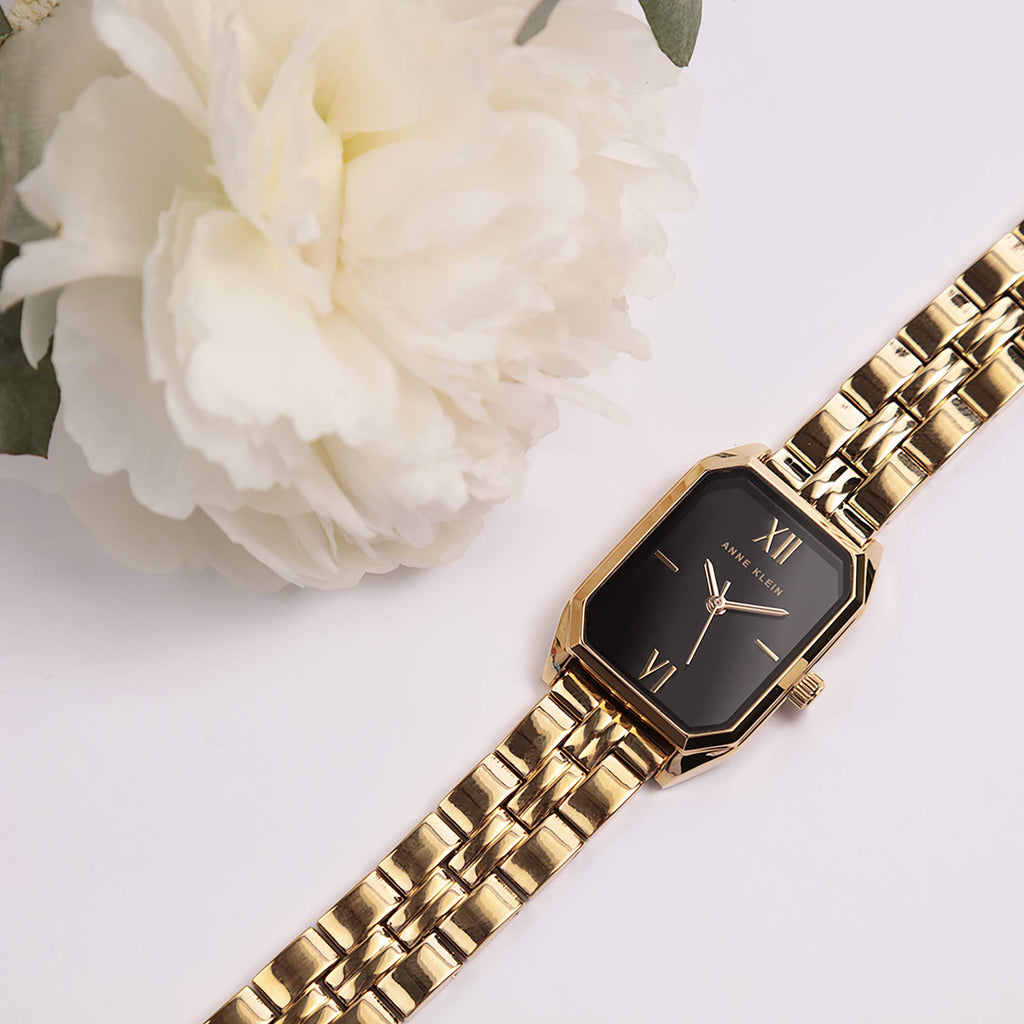Anne Klein Dress Watch (Model: AK/3774BKGB), Gold/Black
