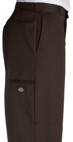 Dickies Men's Loose Fit Double Knee Twill Work Pant, Dark Brown, 34W x 30L