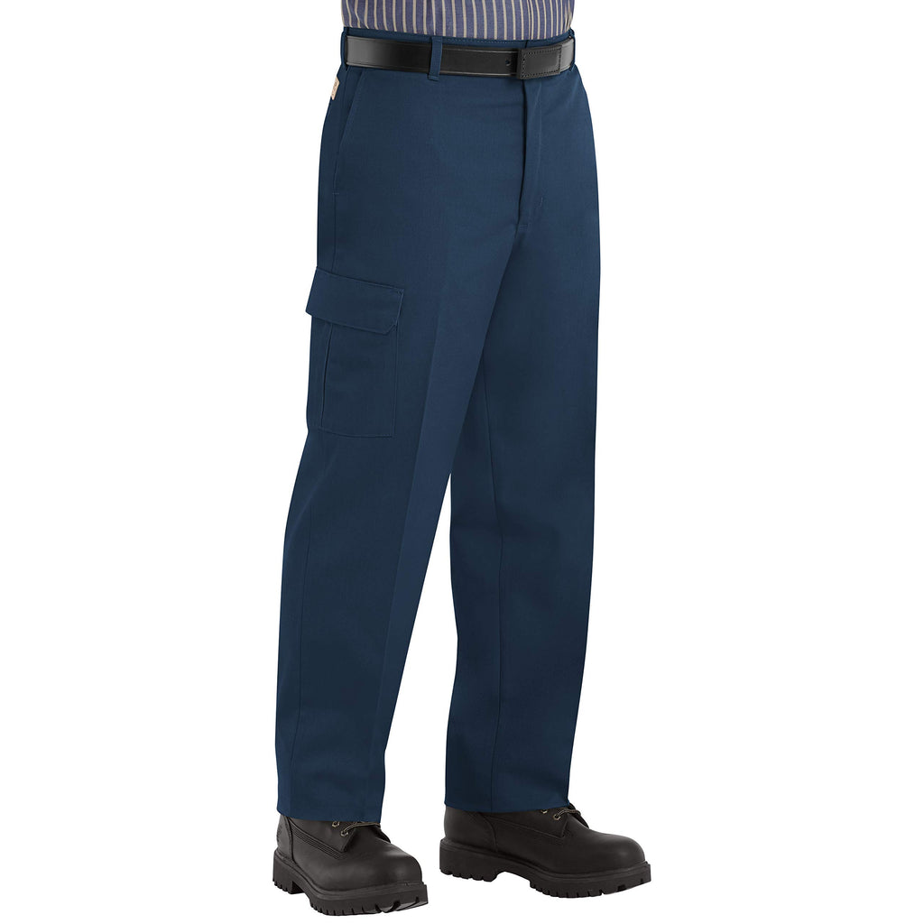 Red Kap Mens Industrial cargo Pant, Navy, 32W x 34L