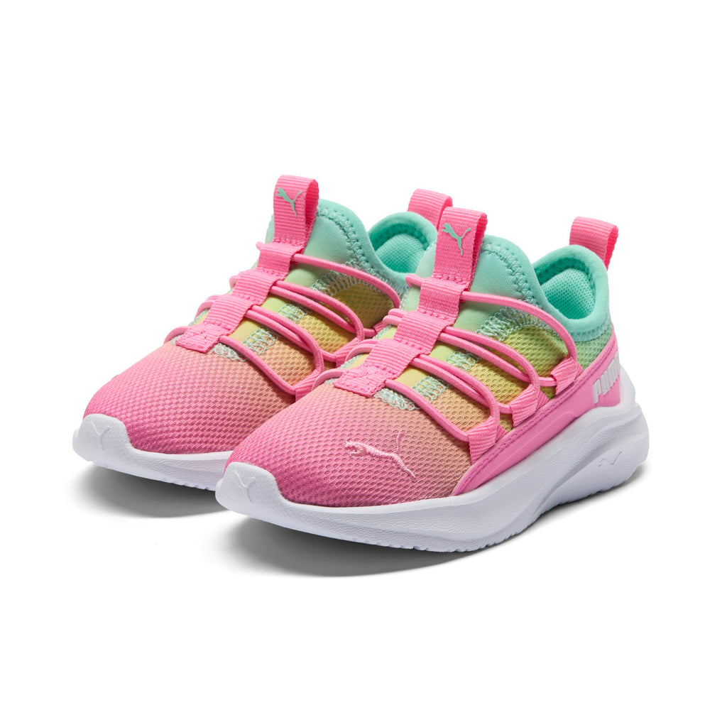 PUMA SOFTRIDE ONE4ALL Slip ON Sneaker, Fast Pink-Mint, 12.5 US Unisex Little Kid