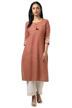 Soch Women Cotton Geometric Regular Kurta (