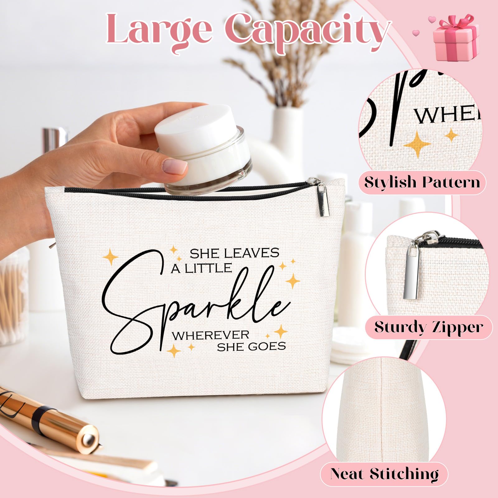 Inspirational Quote Gift for Women -Birthday Graduation Gift for Best Friend Sister -Resign Retirement Gift for Coworker -Makeup