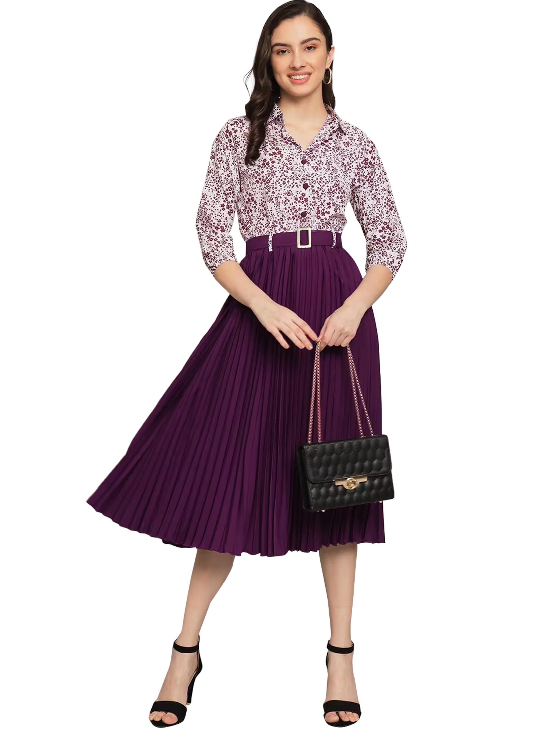 Noble Monk Women Regular Fit Top And Skirt Set | Super Soft Trendy Outfit | Midi Ethinic Wear Top With Skirt Set Fo Women