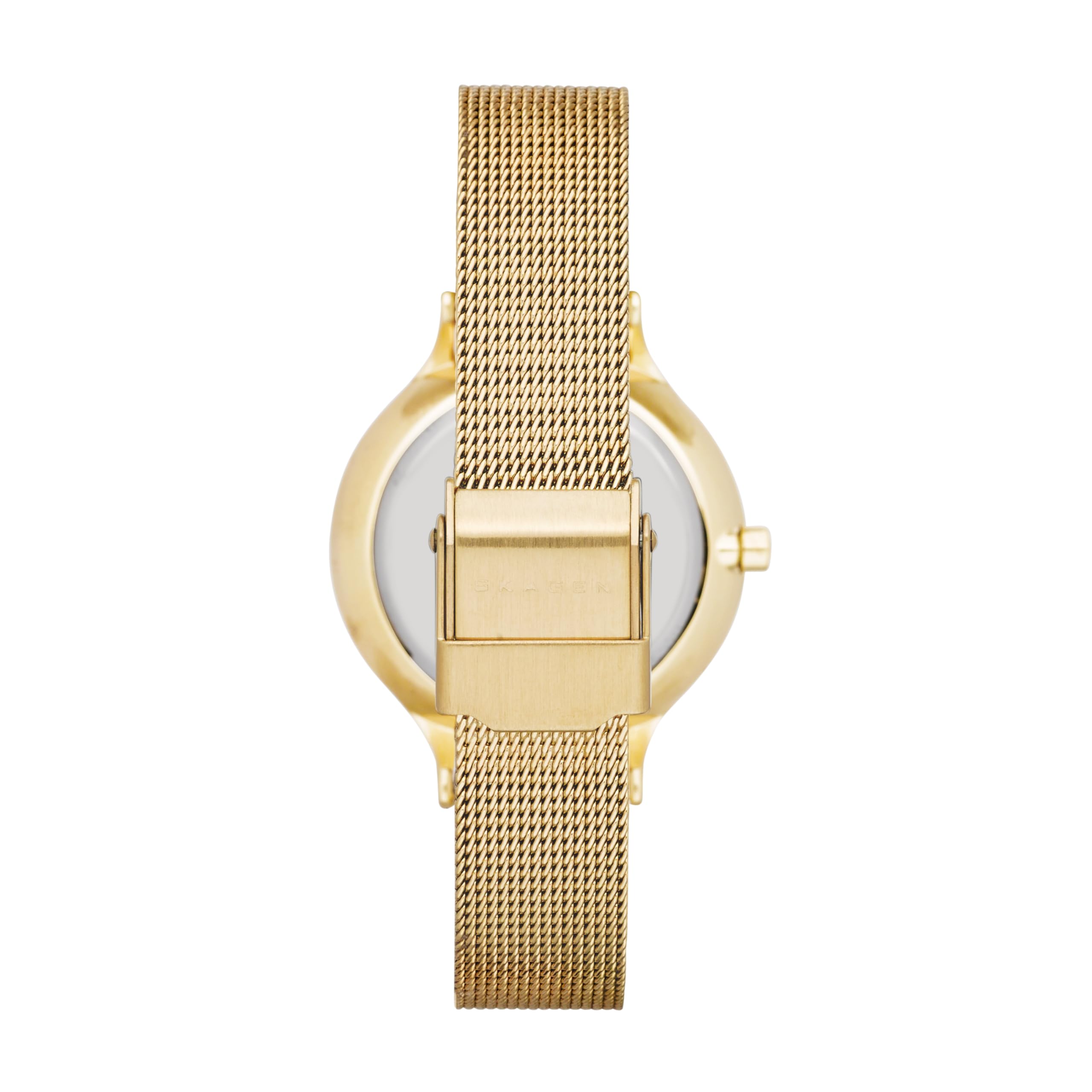 Skagen Women's Anita Lille Three-Hand Gold Stainless Steel Mesh Band Watch (Model: SKW2150)