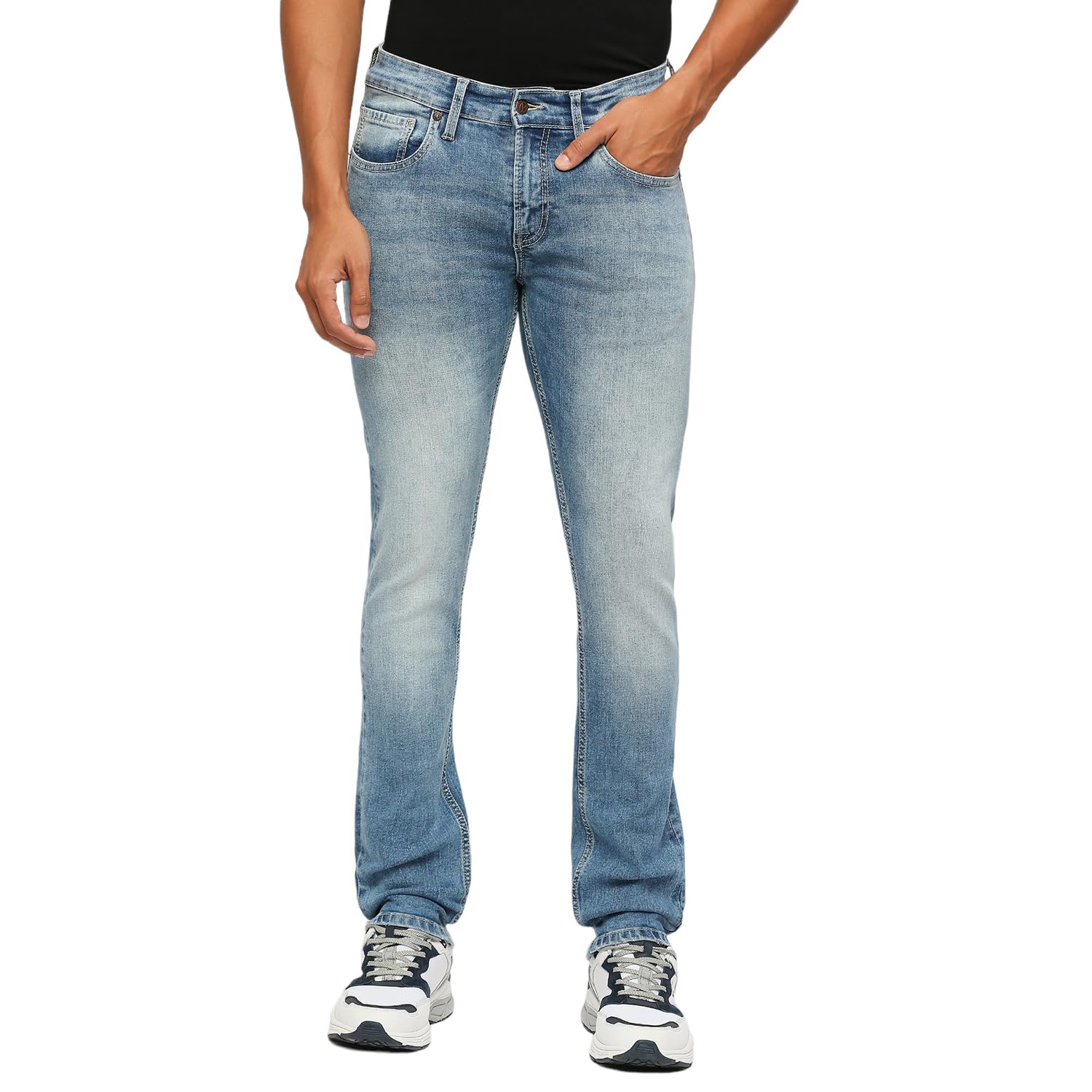 Pepe Jeans MenS Mid Rise Slim Jeans (Pm207564Q053_Light Blast Indigo Blue, 38