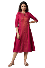 Aurelia WomenS Cotton Blend Stripes Regular Kurta (22Fea13161-702599_Crimson_2Xl)