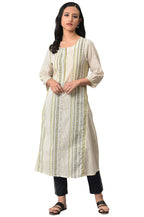 W For Woman Cotton Regular Kurta (23Few18711-120115_Ecru_12