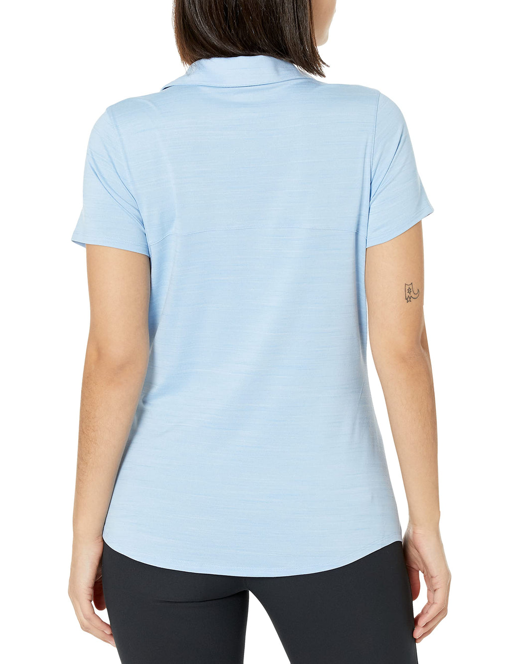 Ladies cloudspun Free V-Neck Polo - NAVY BLAZER HTHR - S(D0102H7DIRJ)