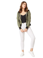 Miss Chase WomenS Cotton Full Length Hooded Full Sleeves Solid Drawstring And Eyelet Detailing Regular Length Jacket (Mcaw19Jkt