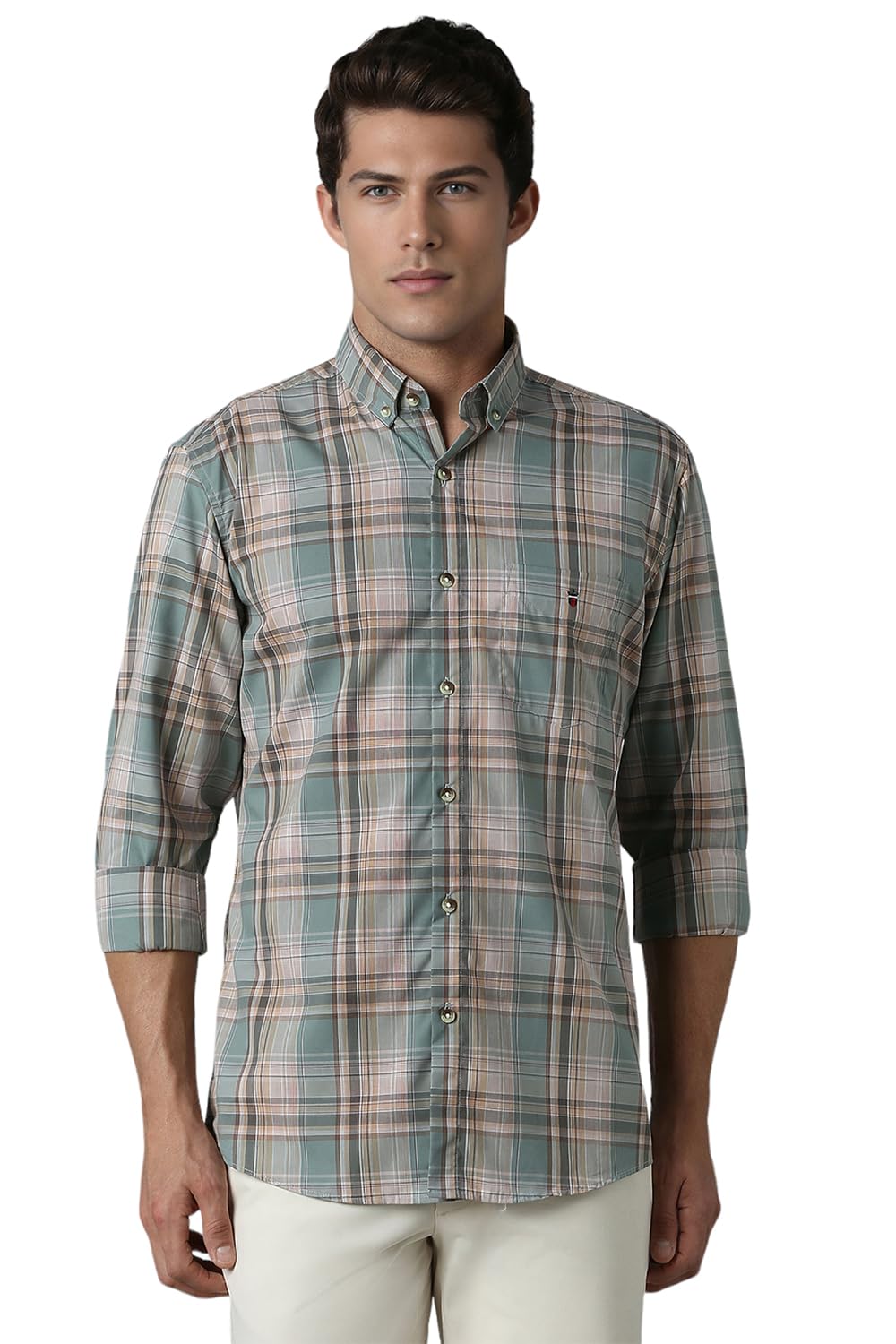 Louis Philippe Men Multi Slim Check Full Sleeves Casual Shirt