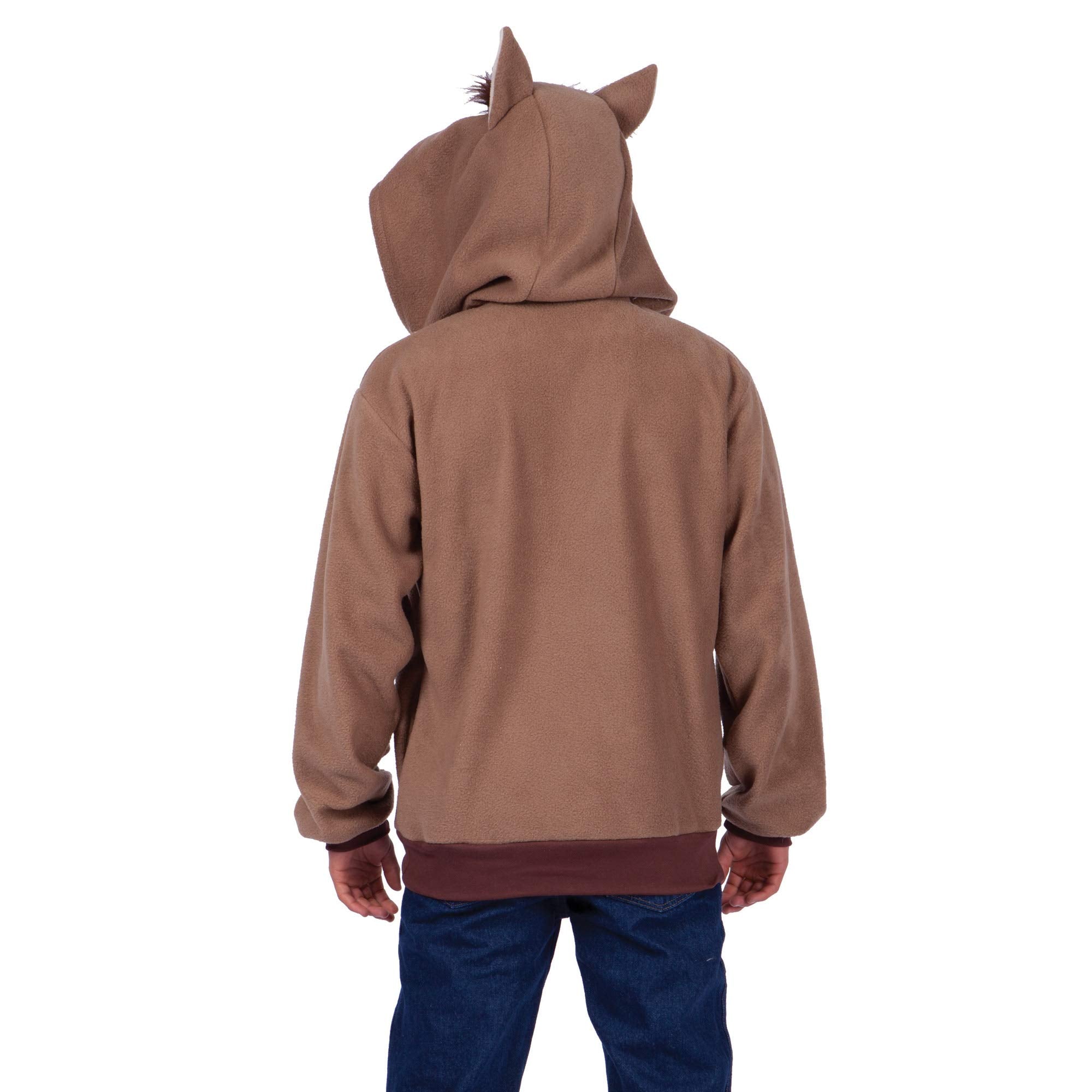 RG Costumes Men's Graywind Wolf Hoodie, Brown, Large