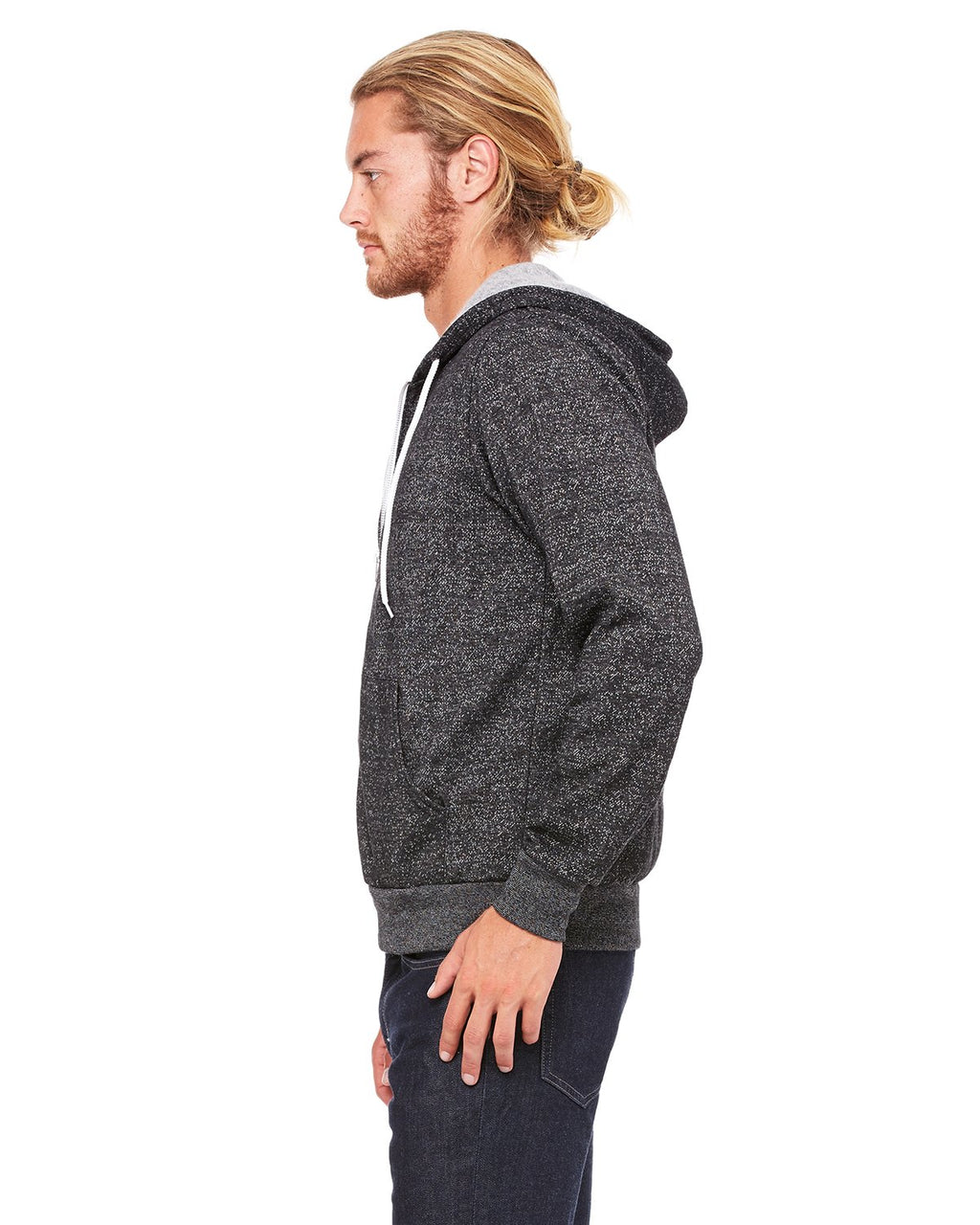 Unisex Sponge Fleece Full-Zip Hooded Sweatshirt - ASPHALT - 2XL(D0102H7WMA2)