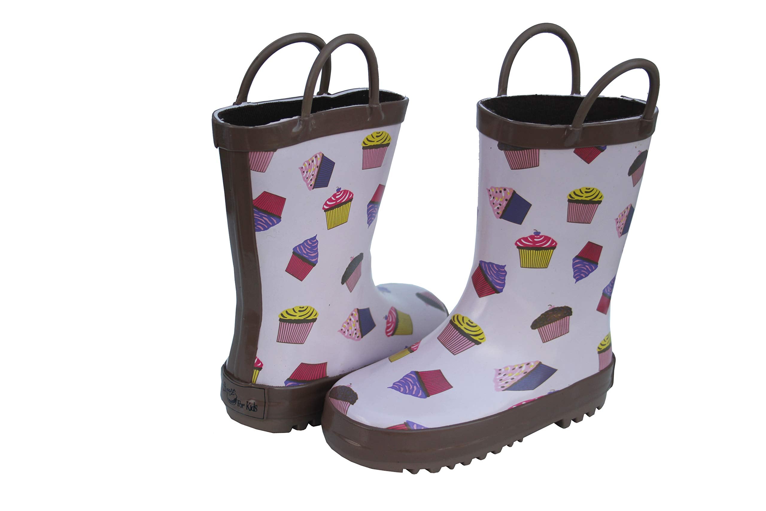 Foxfire FOX-600-46-7 Childrens Pink Cupcakes Galore Rain Boot - Size 7