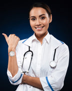 Blekon Original Nurse Watch - Medical Scrub Colors, Easy Read Dial, Second Hand, Water Resistant Watch (RED)
