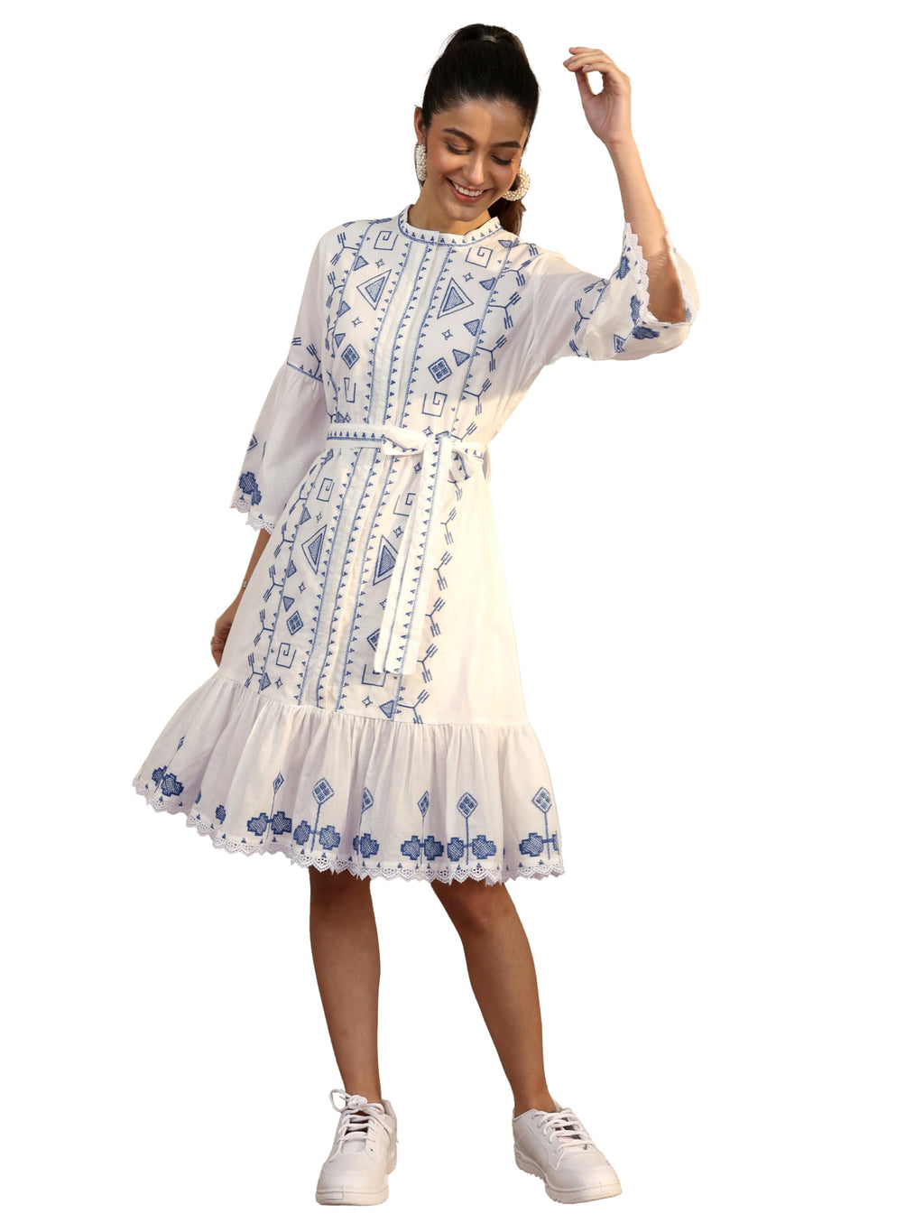 Libas Printed Cotton A-Line Dresses (98272S)