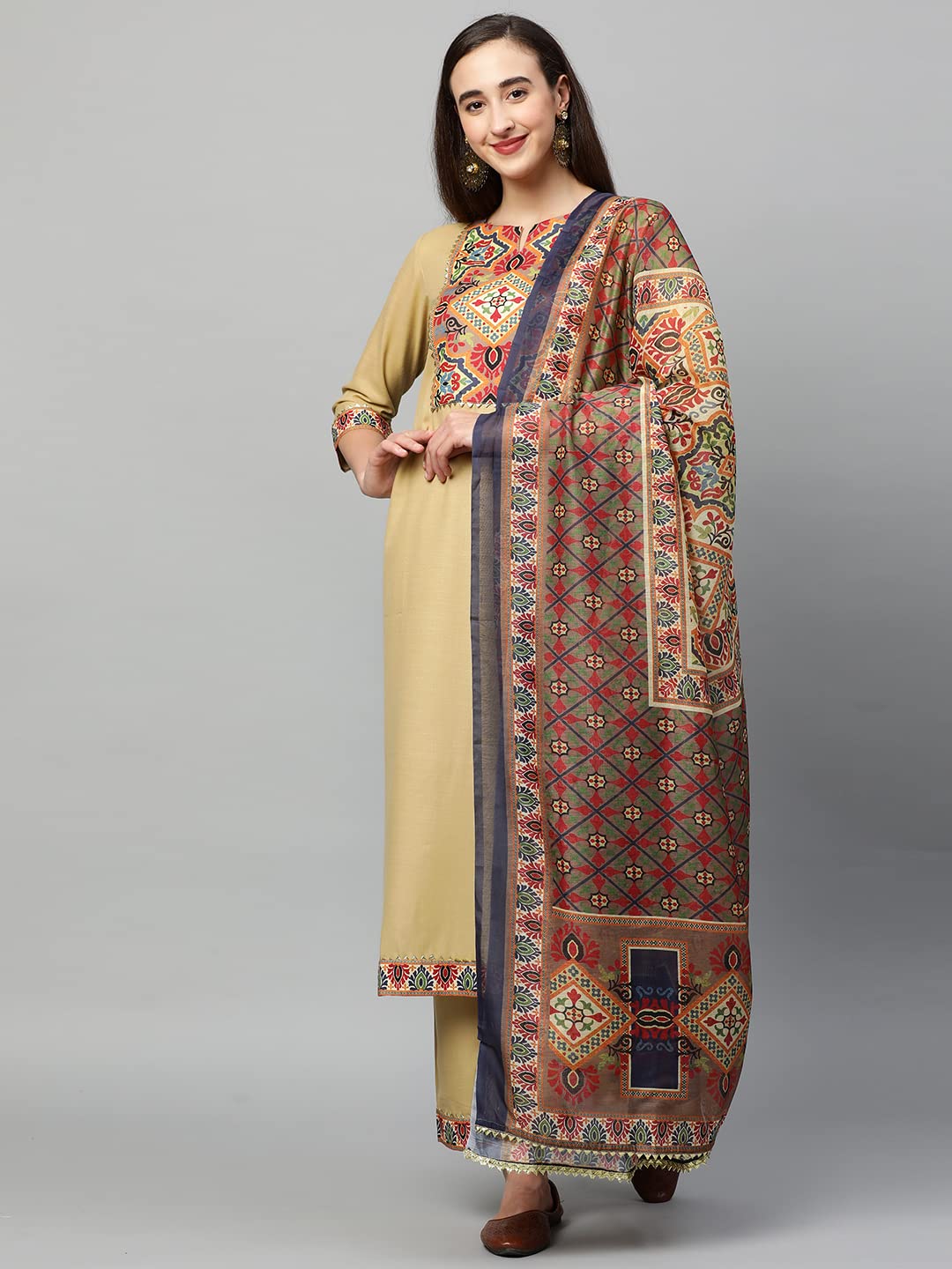 Anni Designer Womens Kurta With Palazzo & Dupatta