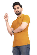 More & More MenS Solid Regular Fit Polo