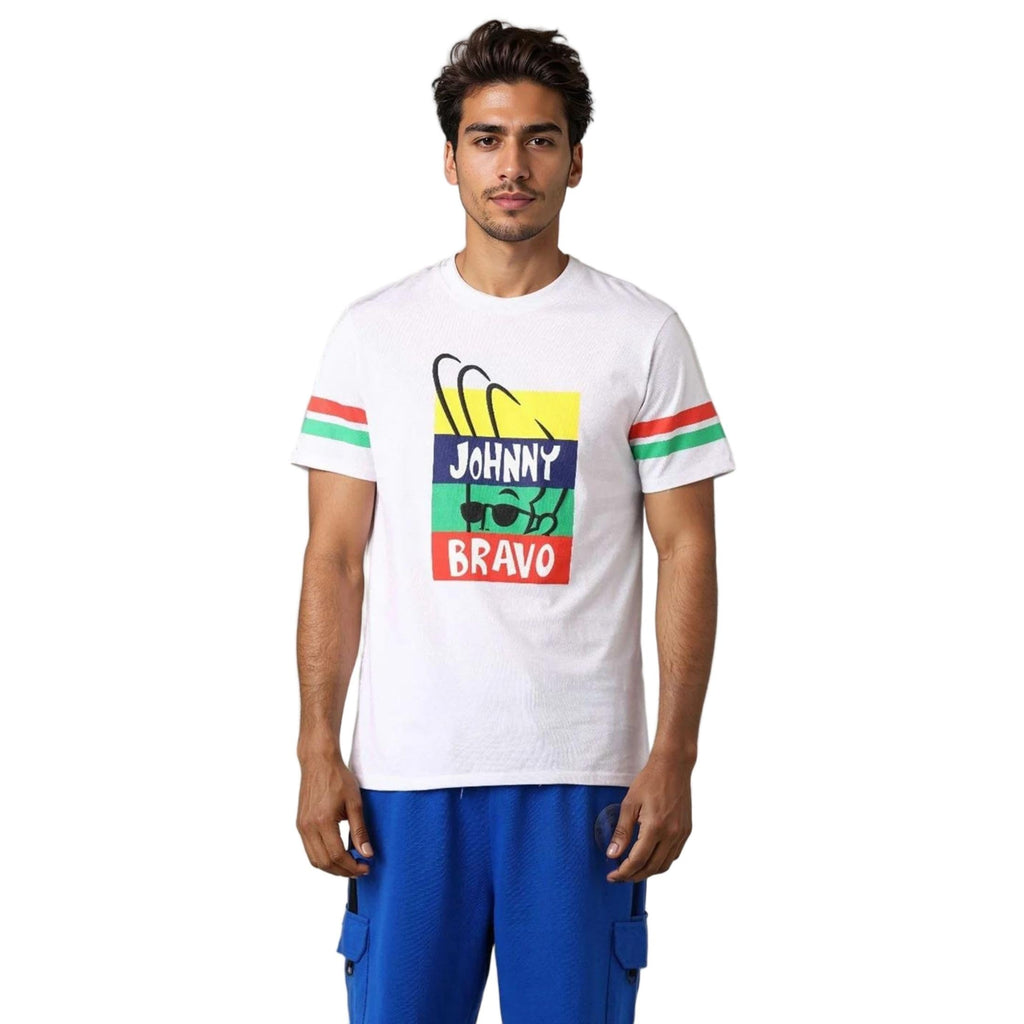 The Indian Garage Co Mens Warner Bros. Collection Slim Fit Johny Bravo Crew Neck T-Shirt