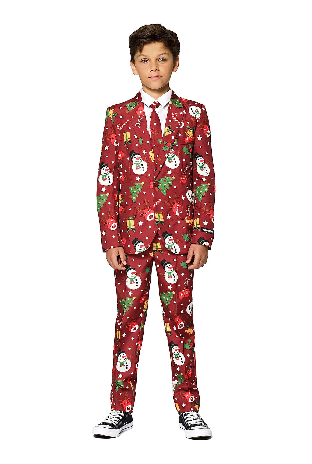 Morris Costumes OSB0026MD Boys Christmas Costume  Red - Medium Size 10